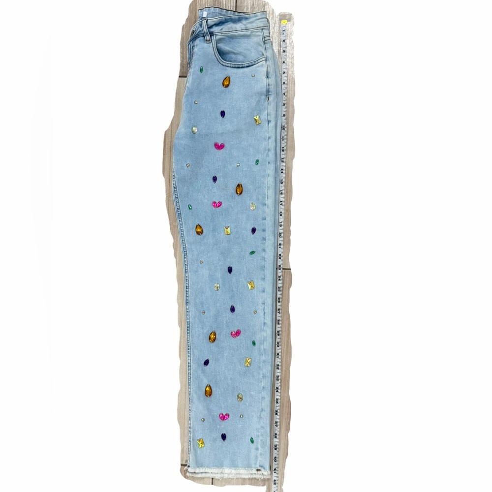 Embellished Light Blue Jeans - Picture 6 of 7